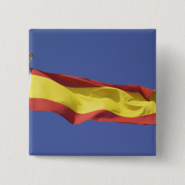 Badge Carré 5 Cm Drapeau espagnol RF) (Devant)