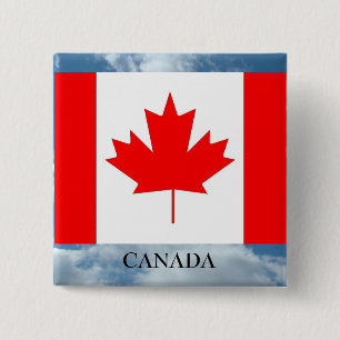 Badge Carré 5 Cm Drapeau et épingle de pays