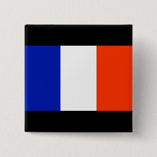 Badge Carré 5 Cm drapeau français