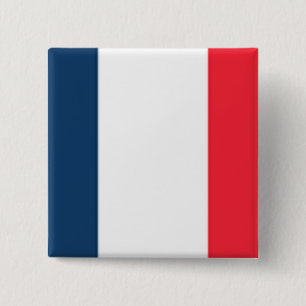 Badge Carré 5 Cm Drapeau français