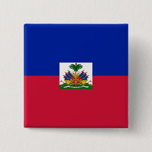Badge Carré 5 Cm Drapeau Haïti (Haïti)