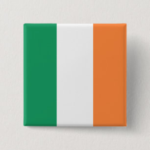 Badge Carré 5 Cm Drapeau irlandais