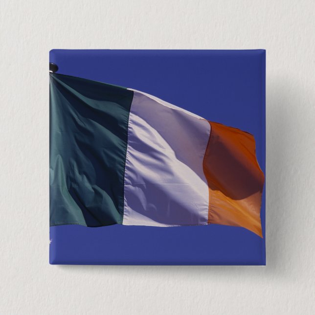 Badge Carré 5 Cm Drapeau irlandais (Devant)