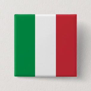 Badge Carré 5 Cm Drapeau italien
