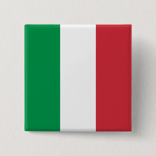 Badge Carré 5 Cm Drapeau italien