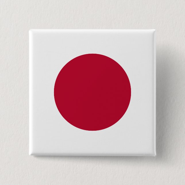 Badge Carré 5 Cm Drapeau Japon (Devant)
