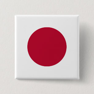 Badge Carré 5 Cm Drapeau Japon