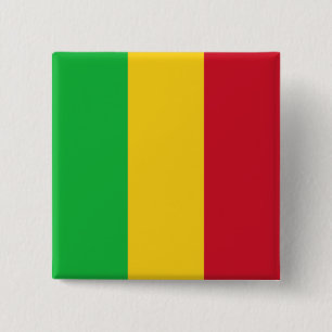 Badge Carré 5 Cm Drapeau malien