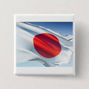 Badge Carré 5 Cm Drapeau national japonais