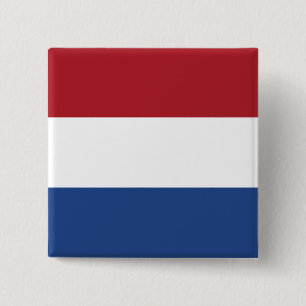 Badge Carré 5 Cm Drapeau néerlandais