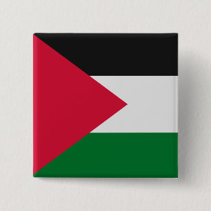 Badge Carré 5 Cm Drapeau palestinien