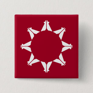 Badge Carré 5 Cm Drapeau sioux oglala lakota