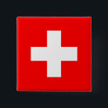 Badge Carré 5 Cm Drapeau Suisse<br><div class="desc">Drapeau Suisse</div>