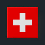 Badge Carré 5 Cm Drapeau Suisse<br><div class="desc">Drapeau Suisse</div>