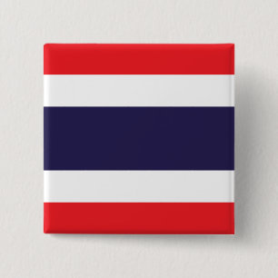 Badge Carré 5 Cm Drapeau Thaïlande