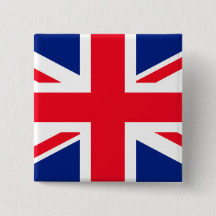 Badge Carré 5 Cm Drapeau Union Jack du Royaume-Uni