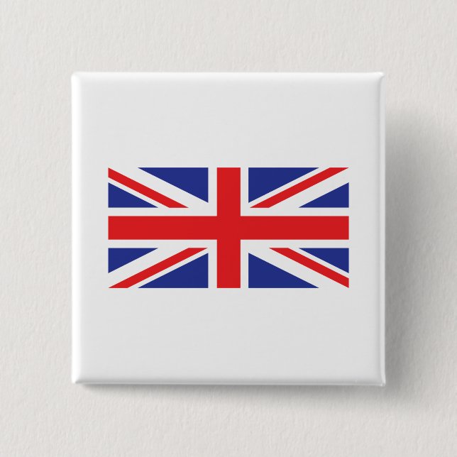 Badge Carré 5 Cm Drapeau Union Jack UK (Devant)