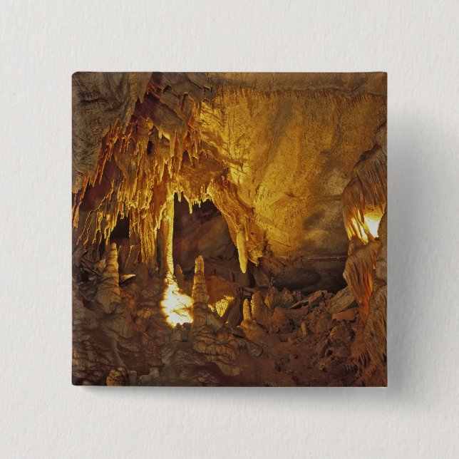 Badge Carré 5 Cm Drapery Room, Mammoth Cave National Park (Devant)