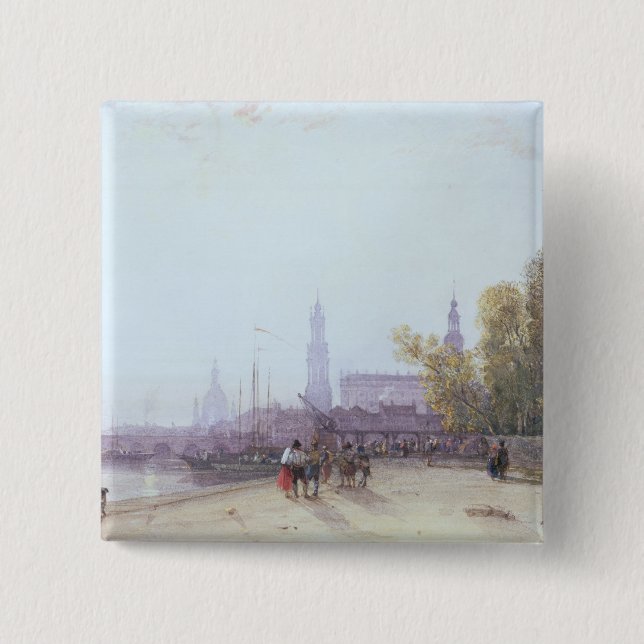 Badge Carré 5 Cm Dresde (Devant)