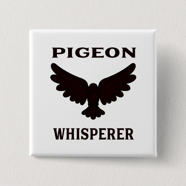 Badge Carré 5 Cm Dresseur de pigeons (Devant)