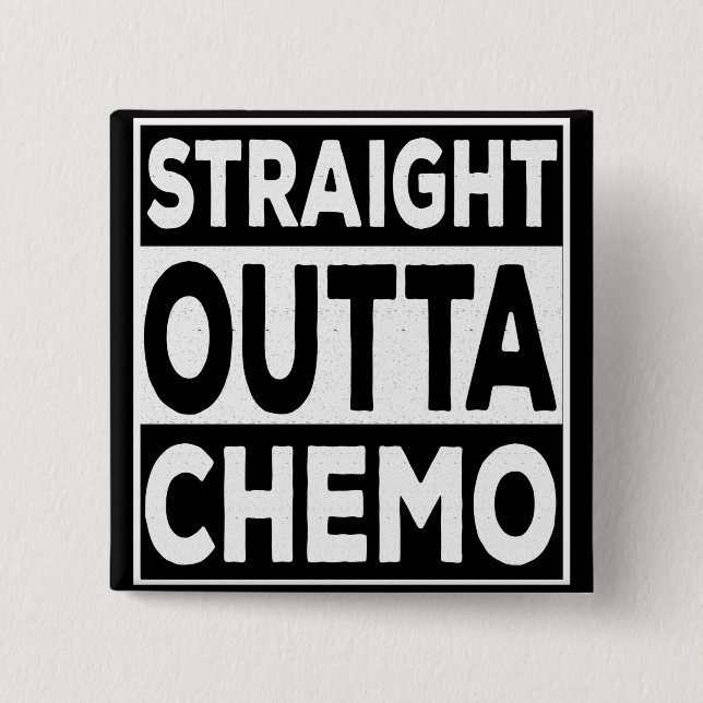 Badge Carré 5 Cm Droite Outta Chemo (Devant)