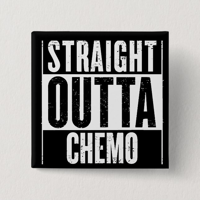 Badge Carré 5 Cm Droite Outta Chemo (Devant)