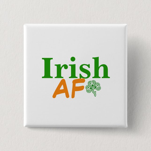 Badge Carré 5 Cm Drôle d'Irlandais AF (Devant)
