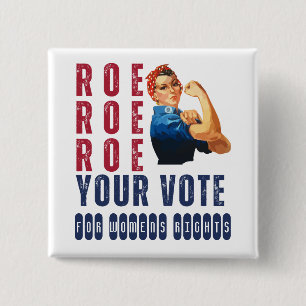 Badge Carré 5 Cm Drôle Pro Choice Rétro Feminist Caricature politiq