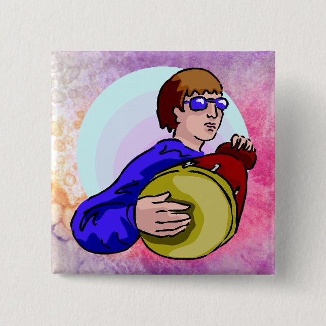 Badge Carré 5 Cm Drumer boy (Devant)