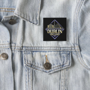 Badge Carré 5 Cm Dublin Irlande