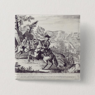 Badge Carré 5 Cm Duc de William de Cumberland et le rebelle