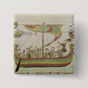 Badge Carré 5 Cm Duc William de la Normandie traverse la mer