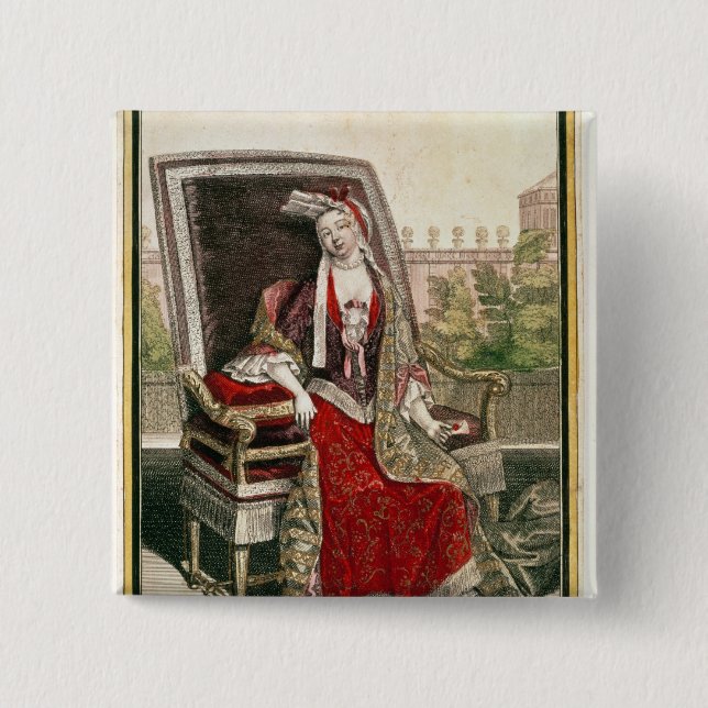 Badge Carré 5 Cm Duchesse de Marie-Anne Mancini de bouillon (Devant)