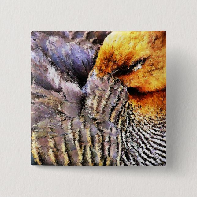 BADGE CARRÉ 5 CM DUCK (Devant)