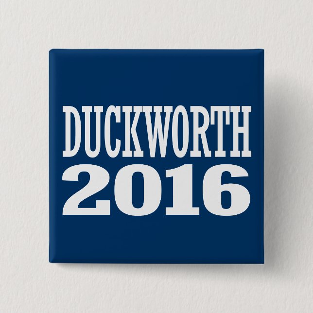 Badge Carré 5 Cm Duckworth - Tammy Duckworth 2016 (Devant)