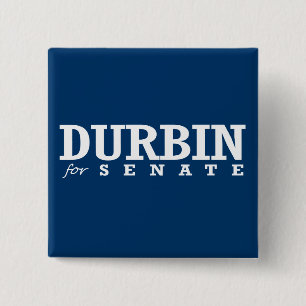 BADGE CARRÉ 5 CM DURBIN POUR LE SÉNAT 2014