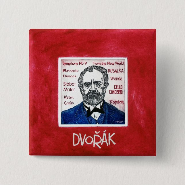 Badge Carré 5 Cm Dvorak (Devant)