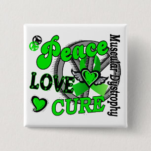 Badge Carré 5 Cm Dystrophie musculaire du traitement 2 d'amour de