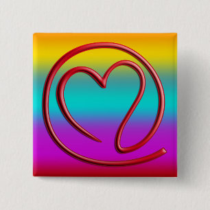 Badge Carré 5 Cm e m a i l 4 y o u linéaire coloré