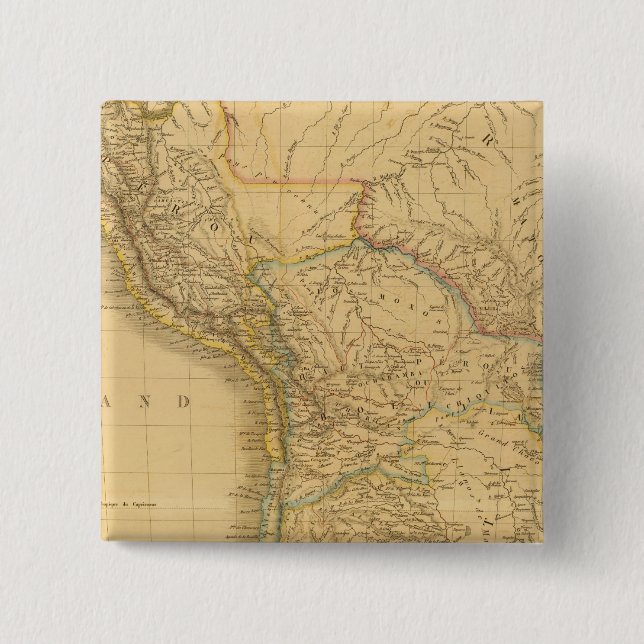 Badge Carré 5 Cm EaSt.Amérique du Sud (Devant)