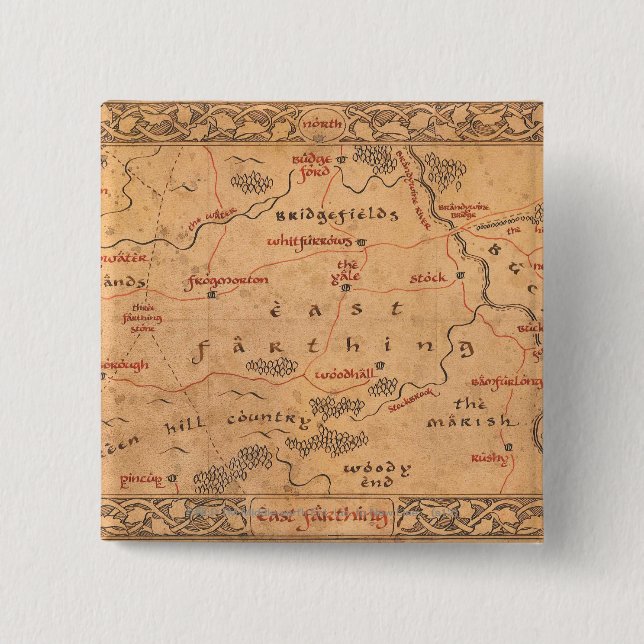 Badge Carré 5 Cm East Farthing (Devant)