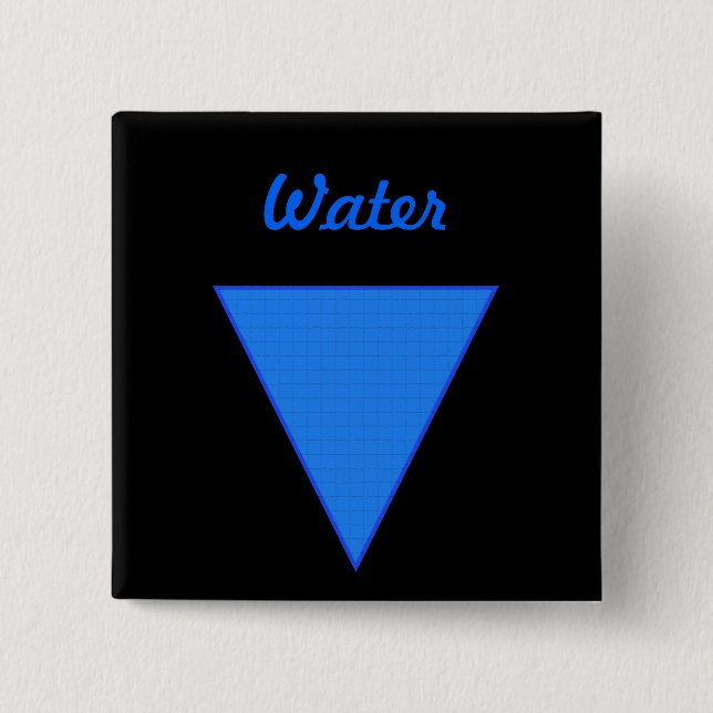Badge Carré 5 Cm Eau (Devant)