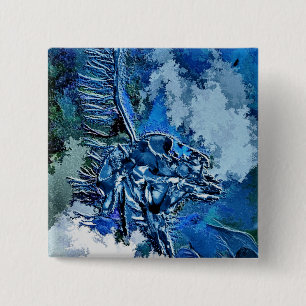 BADGE CARRÉ 5 CM EAU