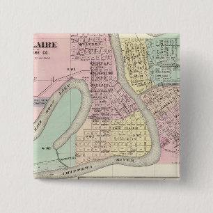 Badge Carré 5 Cm Eau Claire et Medford