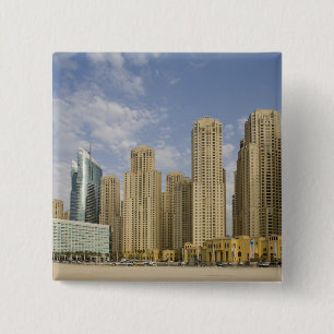 Badge Carré 5 Cm EAU, Dubaï, Marina. Résidence de Jumeirah Beach