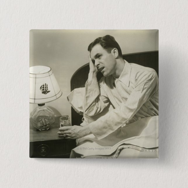 Badge Carré 5 Cm Eau potable d'homme (Devant)