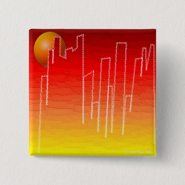 Badge Carré 5 Cm Écarlet Nuit (Devant)