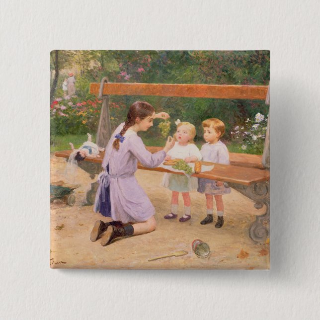 Badge Carré 5 Cm Échantillon de raisin (Devant)