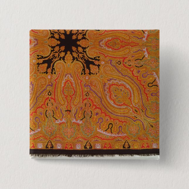 Badge Carré 5 Cm Écharpe de cachemire, c.1870-80 (Devant)