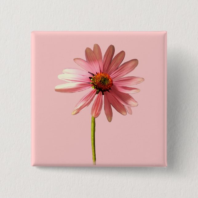 Badge Carré 5 Cm Echinacea purpurea (Devant)